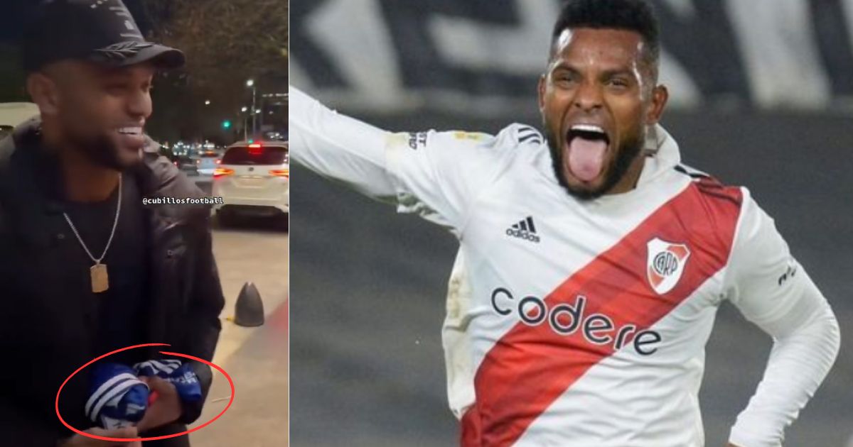 El guiño de Borja a Millonarios: los visitó y se llevó la camiseta ¿Deja River por el embajador?