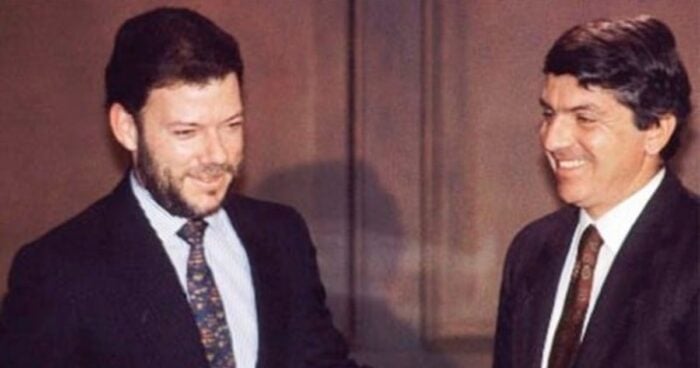 Juan Manuel Santos y César Gaviria Sociedad Portuaria de Buenaventura