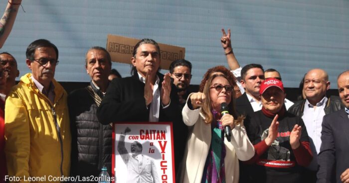 Inscripción candidatura a la alcaldía, Gustavo Bolívar con Gloria Gaitán