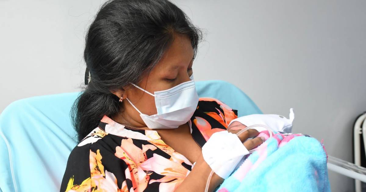 Ariadna Sofía, la primera bebé nacida en el nuevo hospital de Palmar de Varela, Atlántico