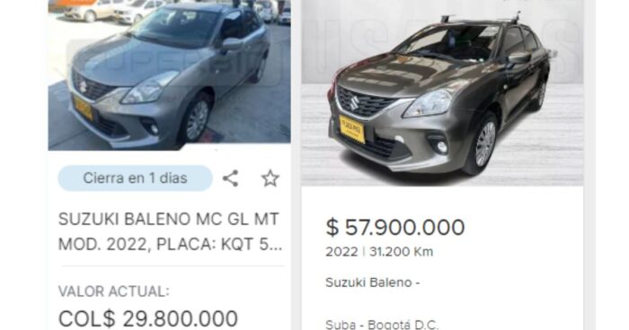 página de subastas de carros y motos