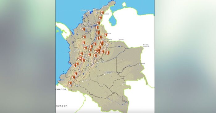 Ubicación peajes a cargo del Invías