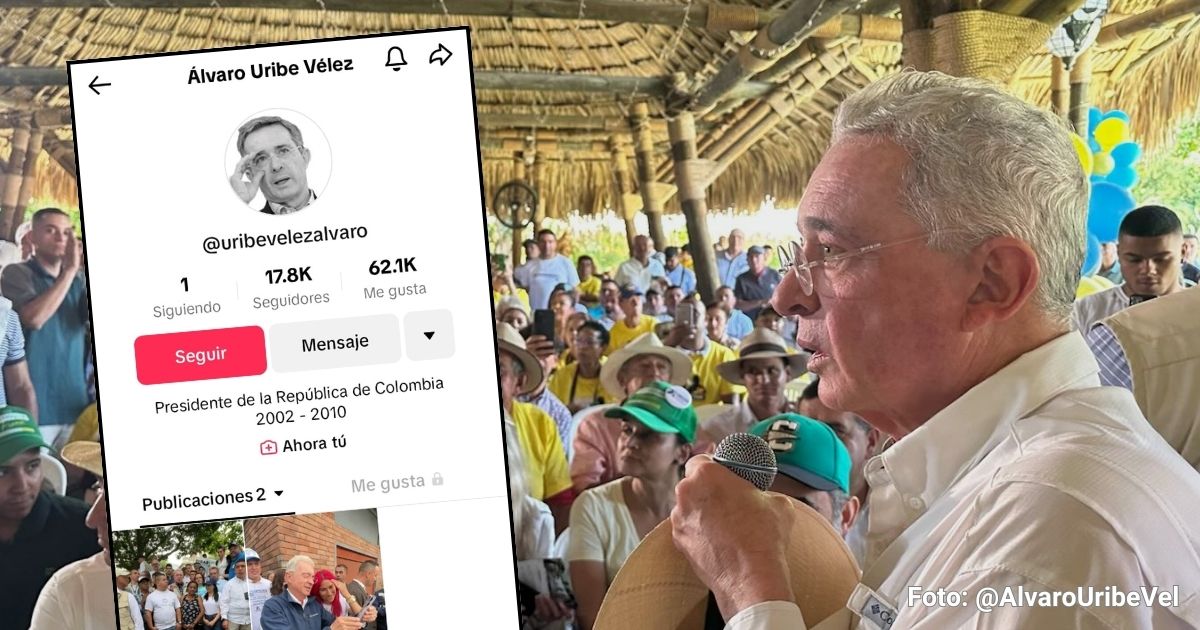 El exitoso estreno de Álvaro Uribe en TikTok: 1 millón de reproducciones en 3 días