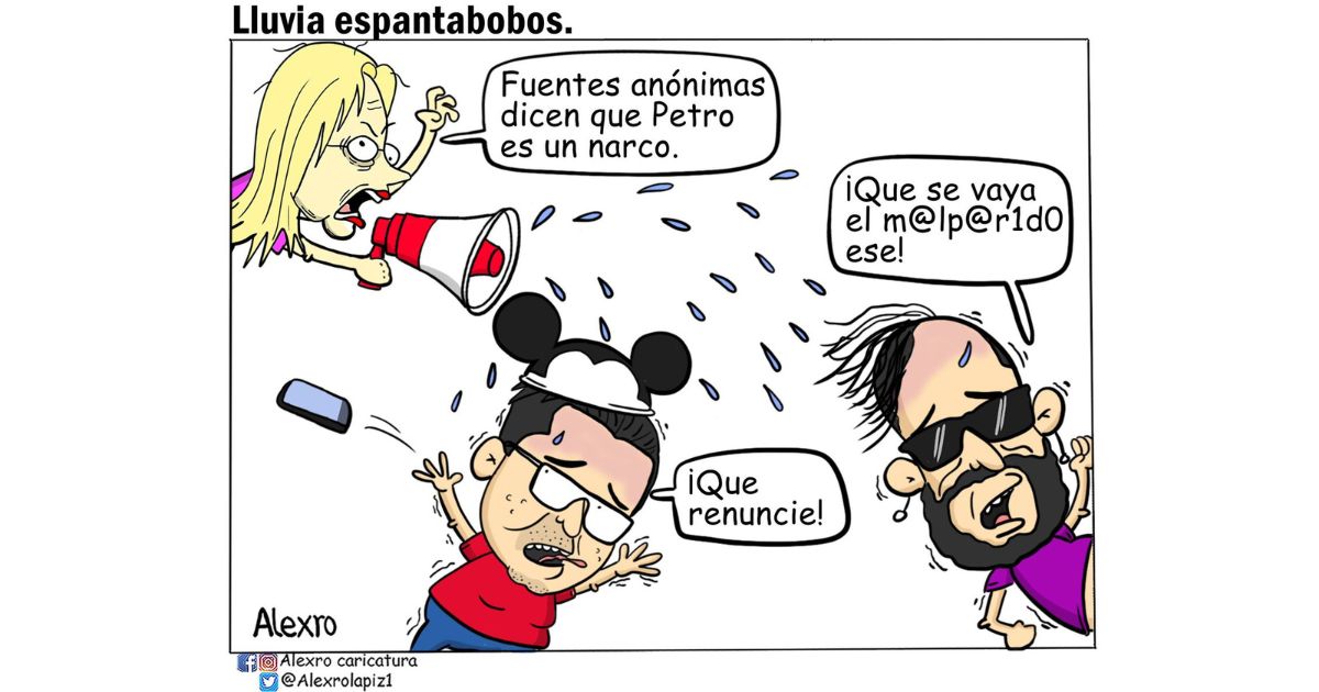 Caricatura: Lluvia espanta-bobos