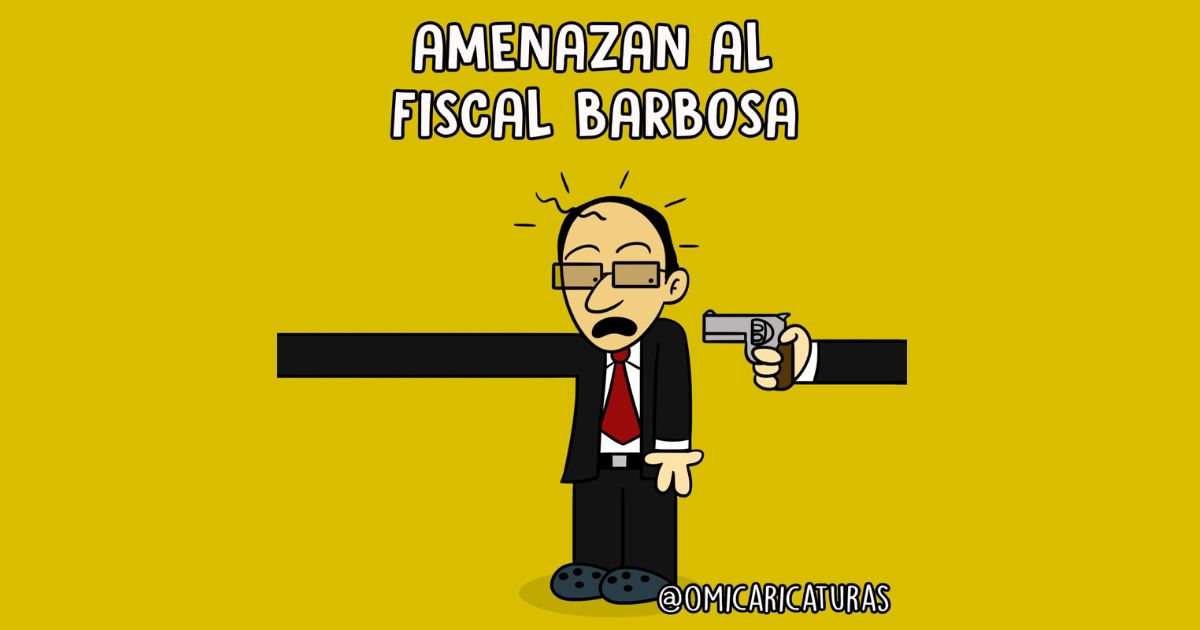 Caricatura: ¡Amenazan al fiscal Barbosa!