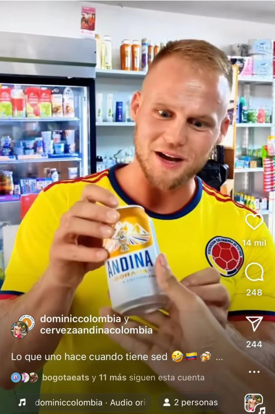 Historia de Dominic Wolf vistiendo la camiseta de la selección Colombia