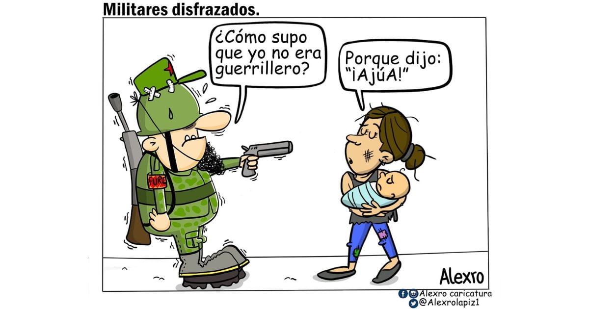 Caricatura: Militares disfrazados