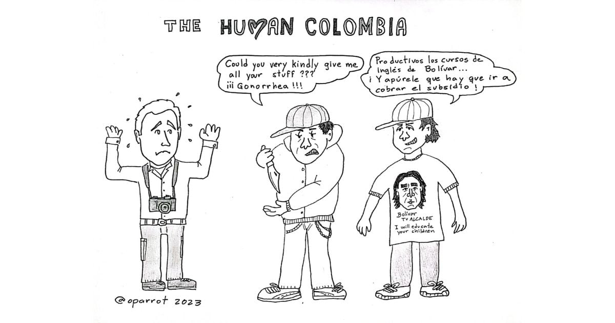 Caricatura: “The Human Colombia”