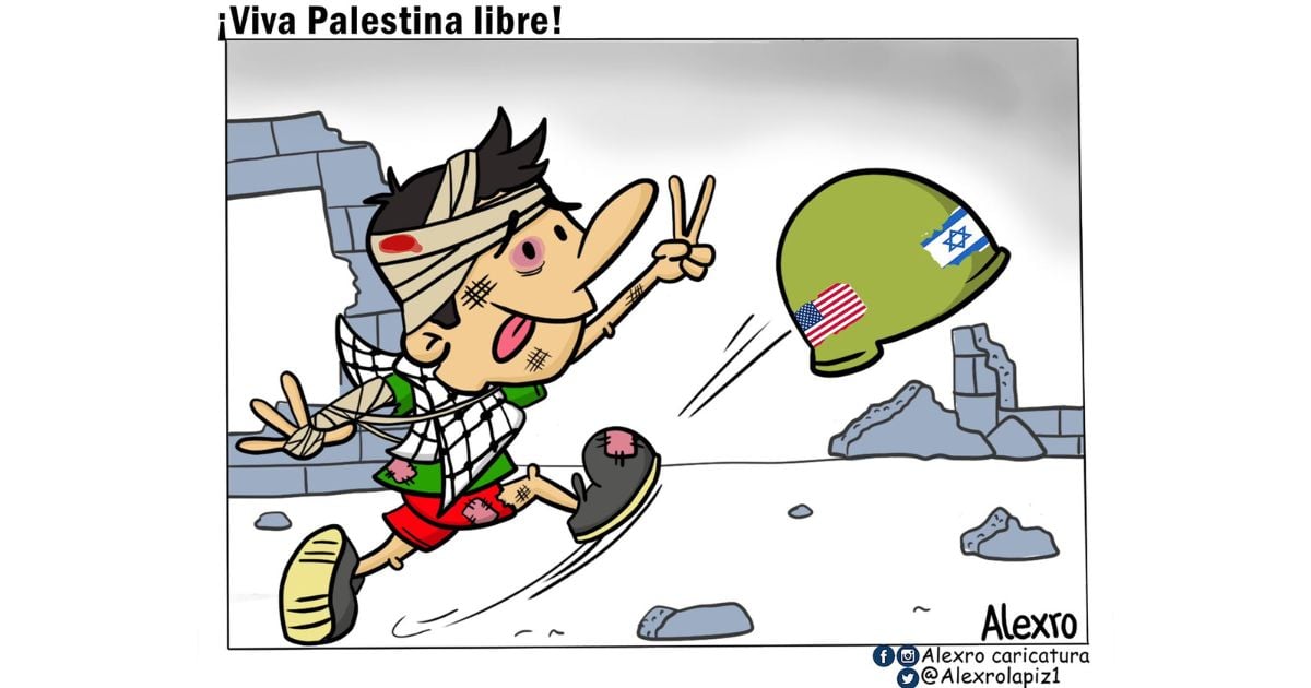 Caricatura: ¡Viva Palestina Libre!