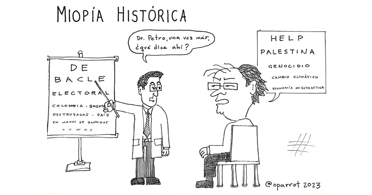 Caricatura: Miopía histórica