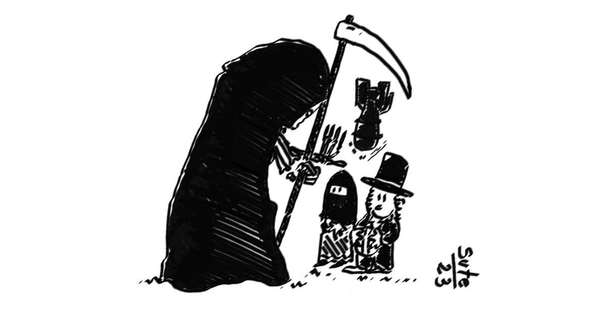 Caricatura: Alguien visita Palestina e Israel