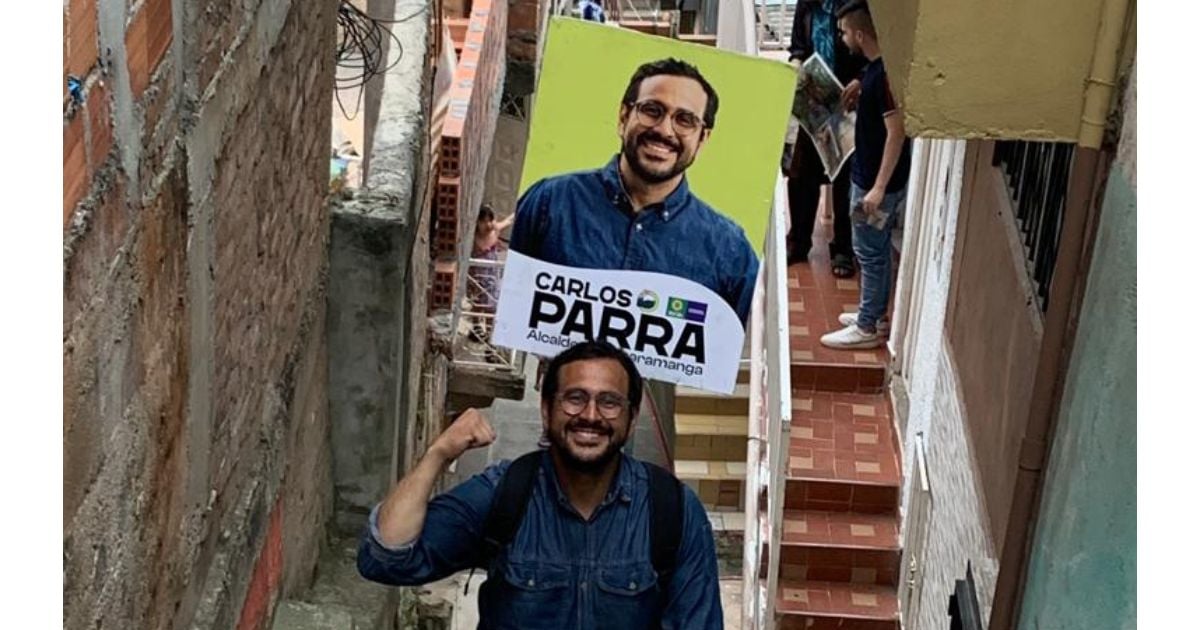 Carlos Parra: el candidato a la alcaldía de Bucaramanga que se hizo a punta de pedagogía y calle