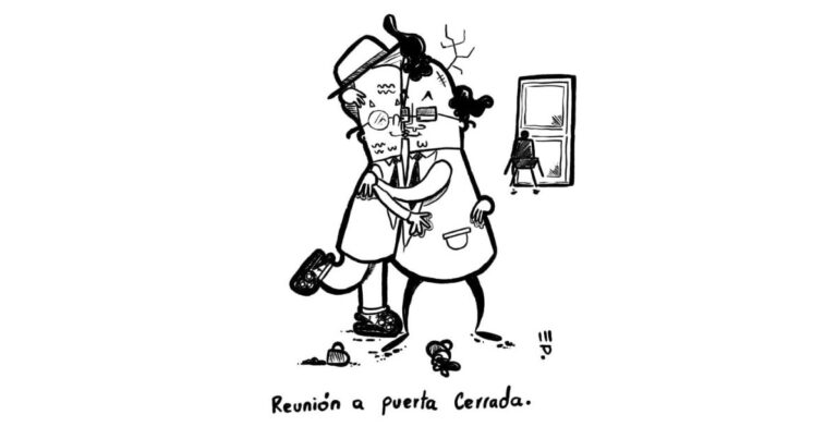  - Caricatura: Reunión a puerta cerrada