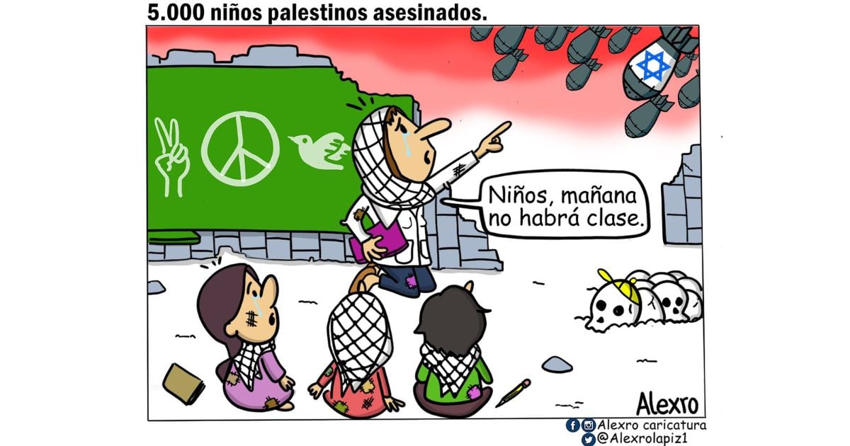 Caricatura: ¿5000 niños palestinos asesinados?