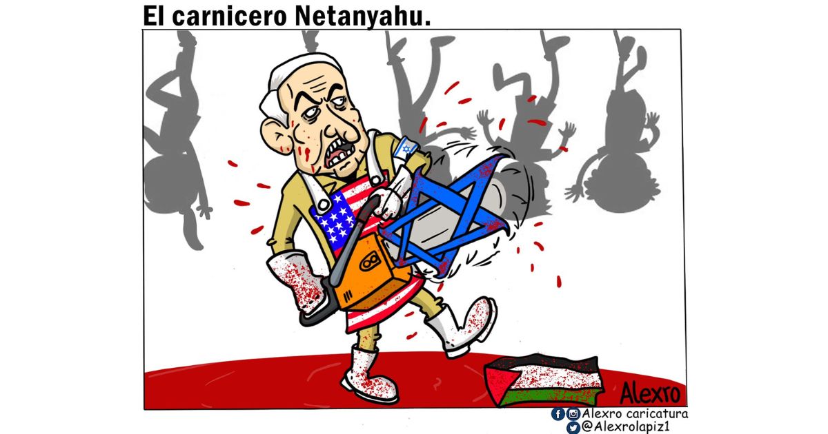 Caricatura: El carnicero Netanyahu