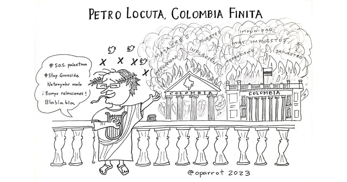 Caricatura: Petro locuta, Colombia finita