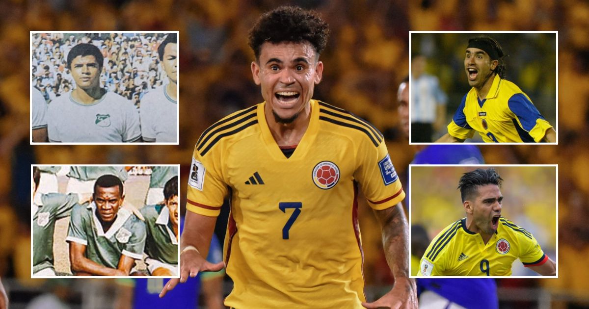 Los 5 futbolistas colombianos que le han marcado gol a Brasil en eliminatorias: Luis Díaz marcó un hito