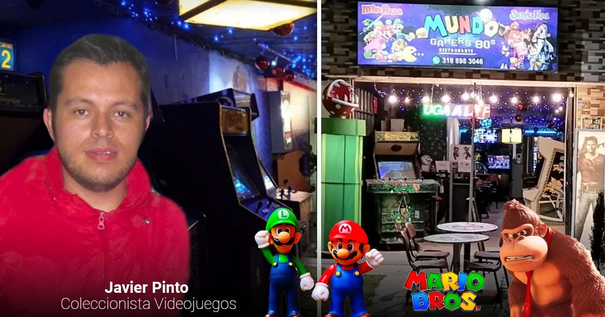 El coleccionista de videojuegos que puso en Bogotá un bar en honor a Super Mario Bros