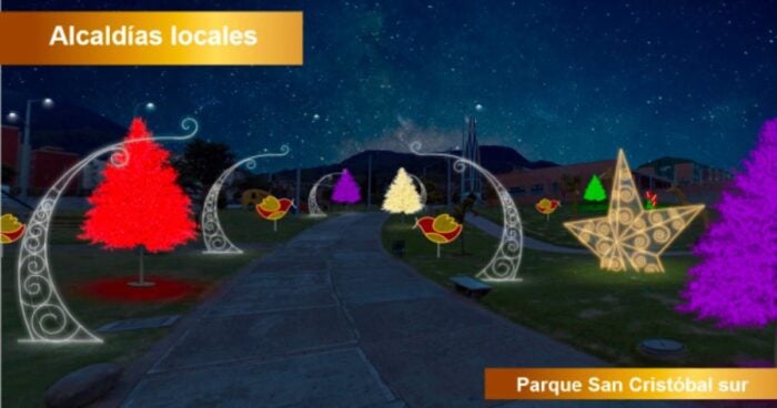 Parques de Bogotá - alumbrado navideño San Cristóbal