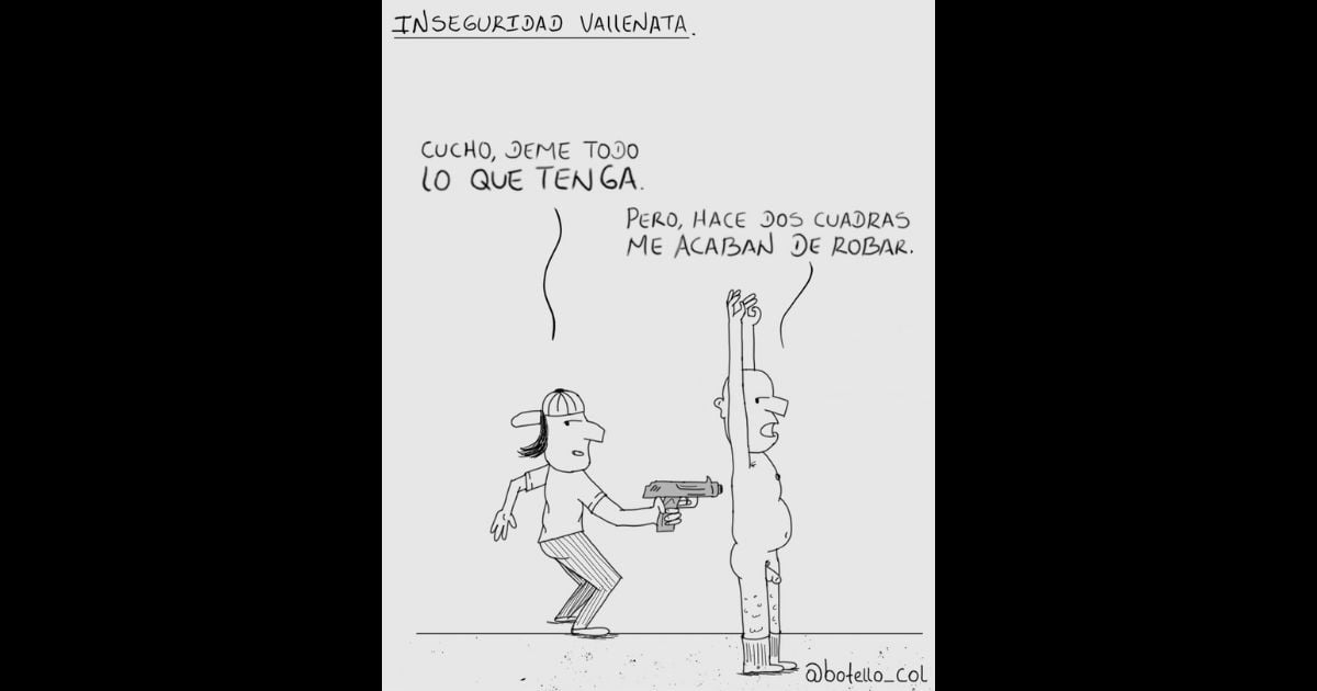 Caricatura: Inseguridad vallenata