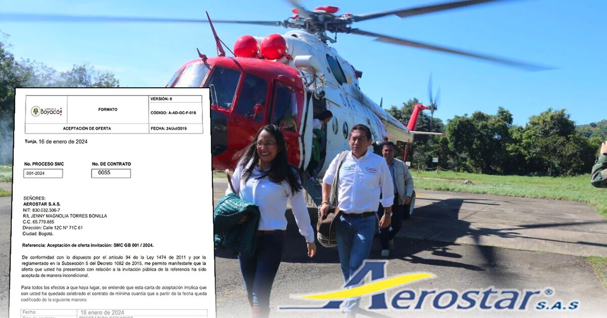 Carlos Amaya, el gobernador de Boyacá, listo a gastar 11 millones por hora en viajes de helicóptero