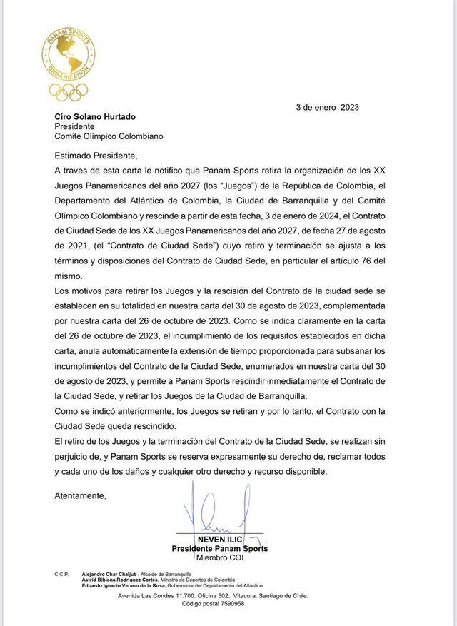 Juegos Panamericanos 2027 Barranquilla