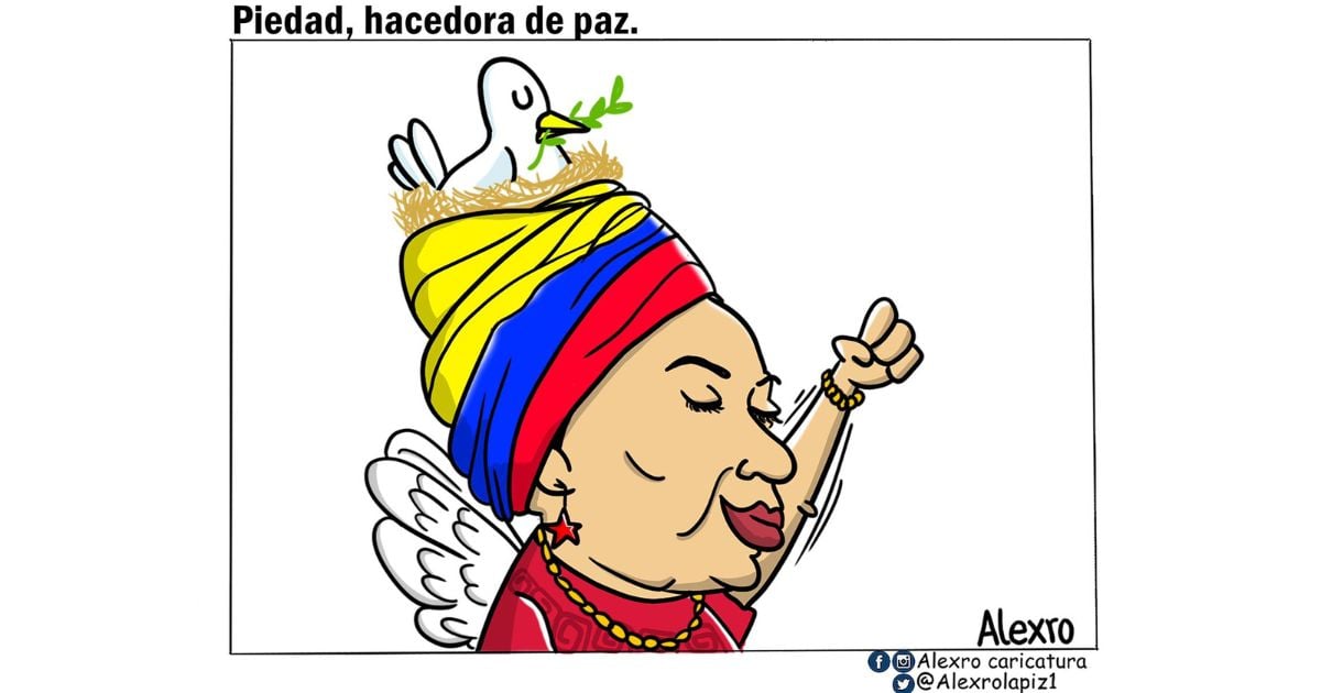 Caricatura: Piedad (1955-2024), hacedora de paz