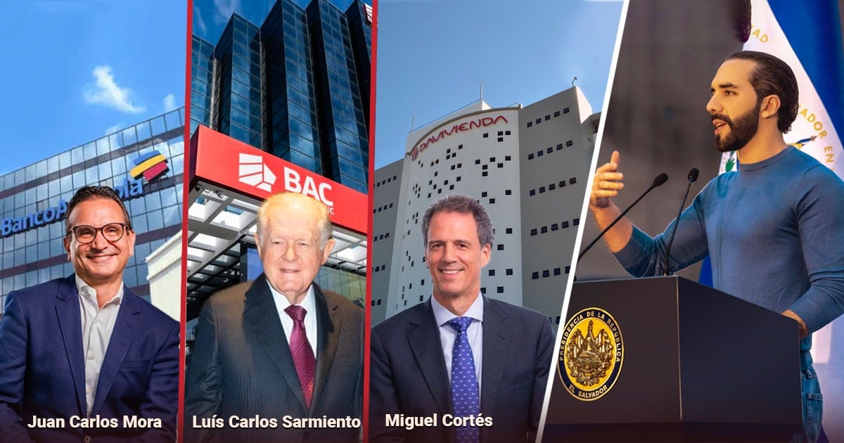 Cómo 3 bancos colombianos se volvieron los más importantes en El Salvador que reeligió a Bukele