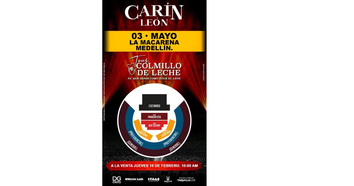 ubicación concierto de Carin León