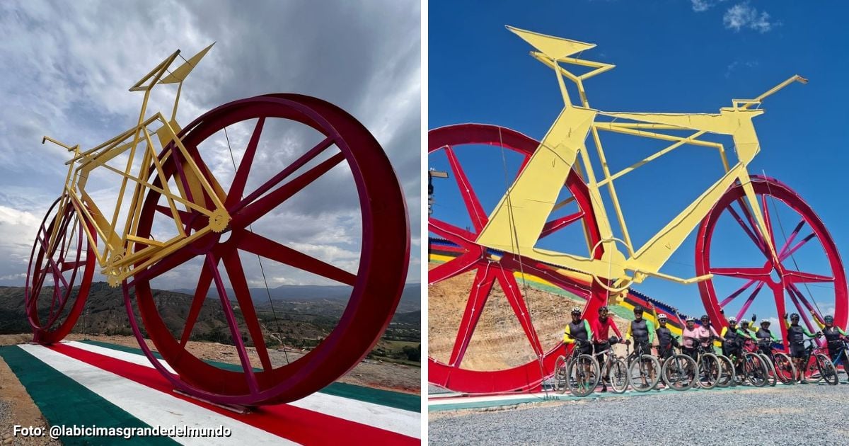 Cuánto cuesta conocer la bicicleta más grande del mundo; está en un pueblito de Boyacá 