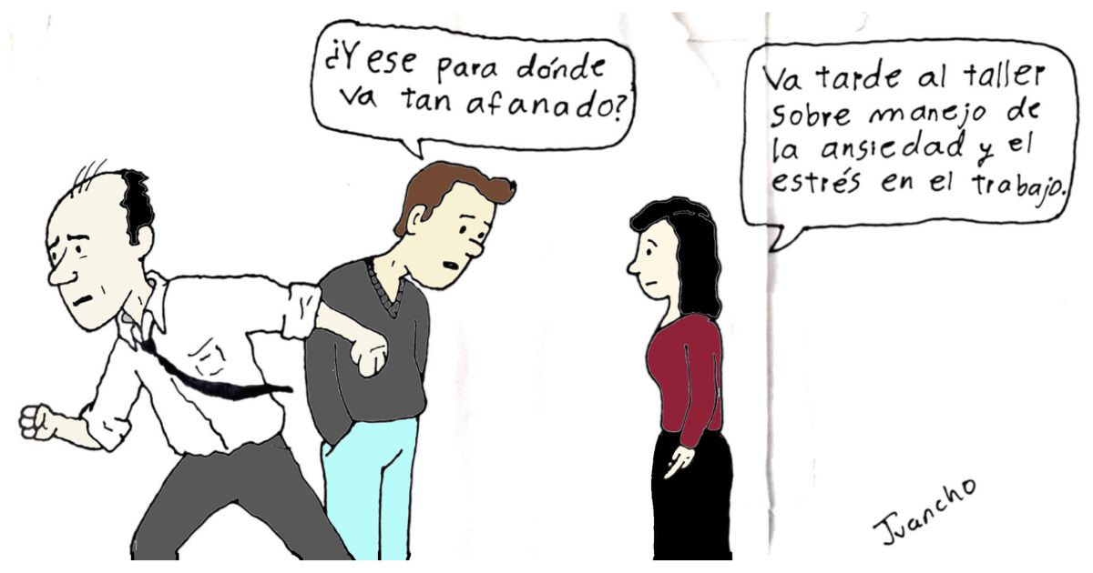 Caricatura: Bienestar en el trabajo