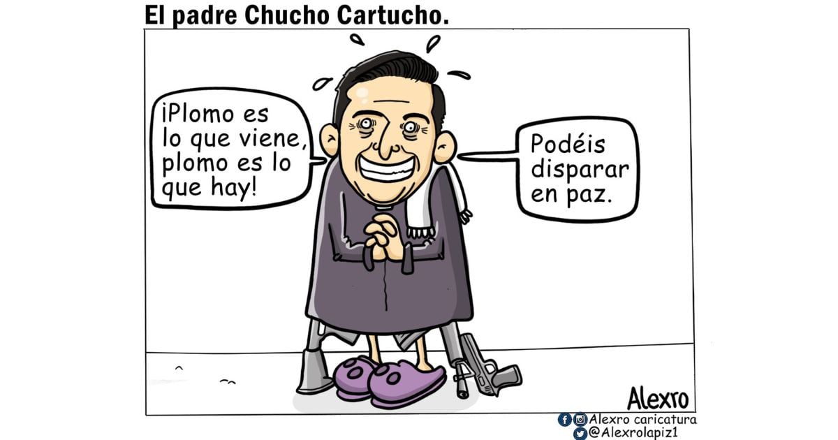 Caricatura: El padre Chucho Cartucho