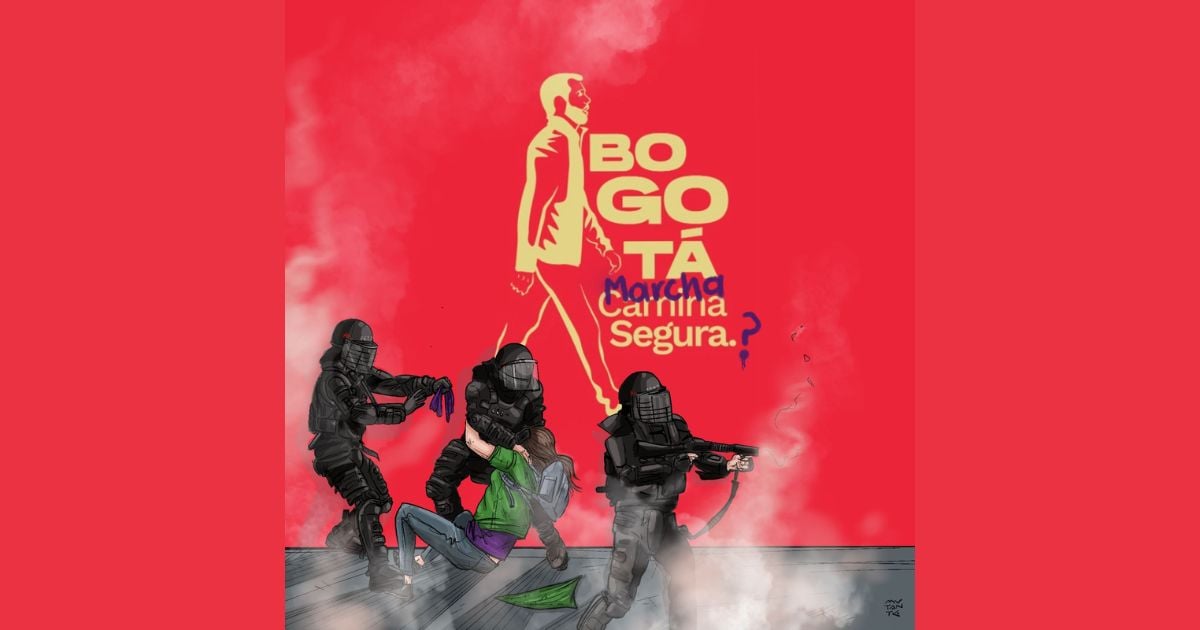 Caricatura: Bogotá camina, marcha segura (?)