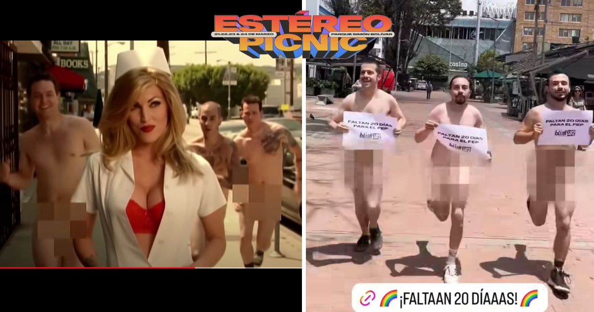 La osada estrategia del Festival Estéreo Picnic con nudistas corriendo por Bogotá