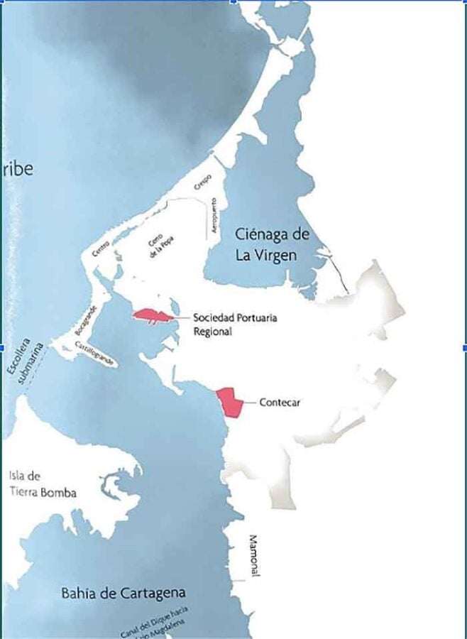 Mapa Grupo Empresarial Puerto de Cartagena
