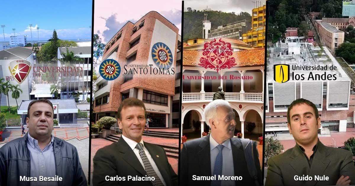 ¿En qué universidades estudiaron los corruptos de 10 de los casos más sonados en Colombia?