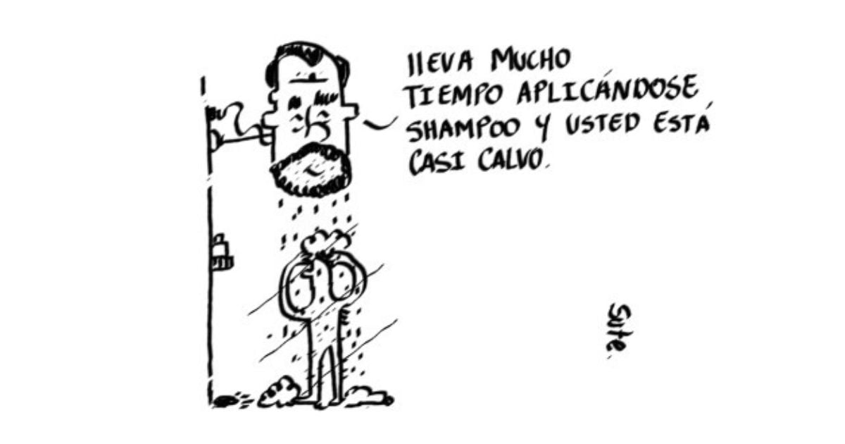 Caricatura: Galán anti-derroche de agua