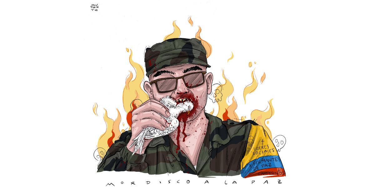 Caricatura: Mordisco a la paz