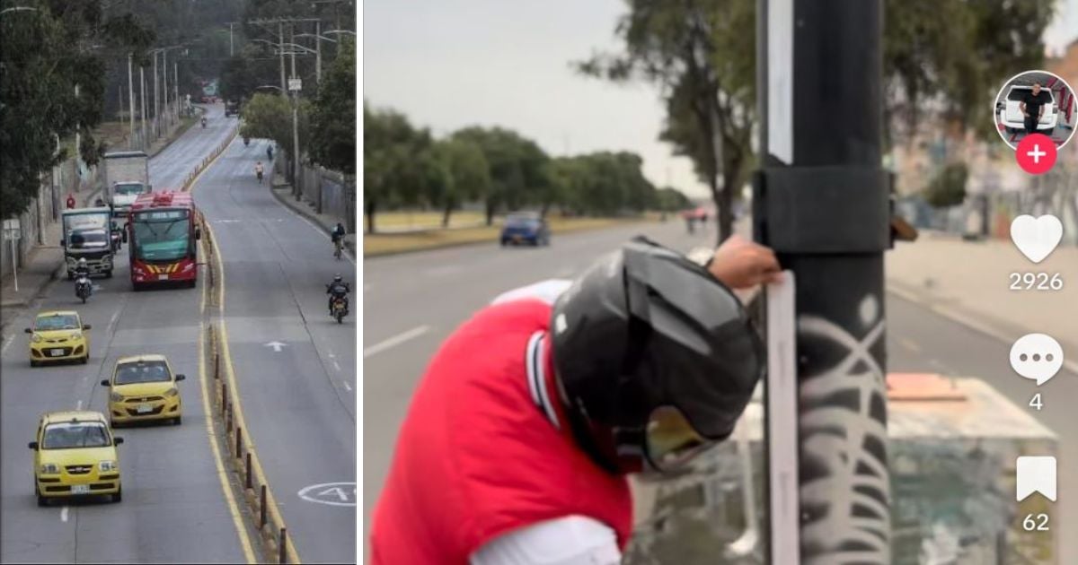¿Héroe o Villano? La polémica sobre el motociclista que va por Bogotá “desnudando” cámaras de fotomultas