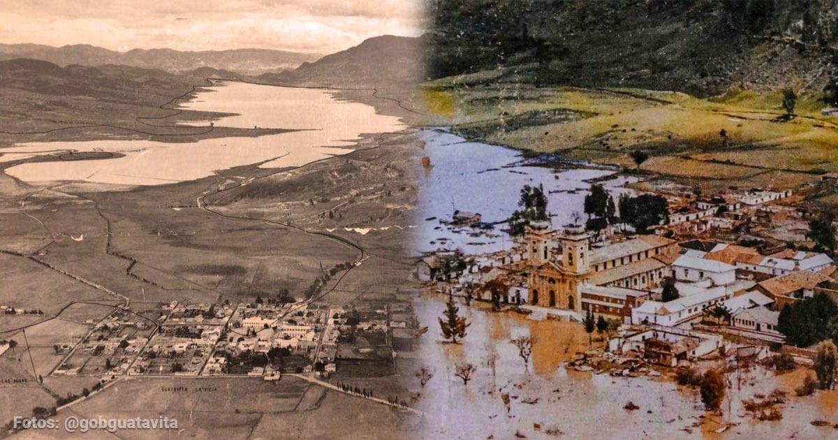 La historia de como hundieron el pueblo de Guatavita para construir un embalse que surte de agua a Bogotá