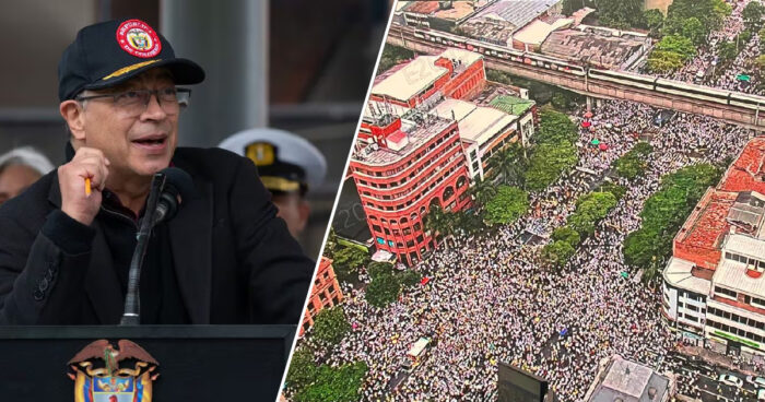 La primera reacción de Petro a las marchas fue con burla
