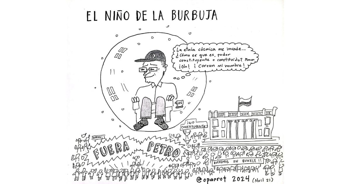 Caricatura: El niño de la burbuja