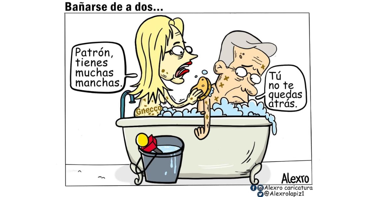 Caricatura: Bañarse de a dos