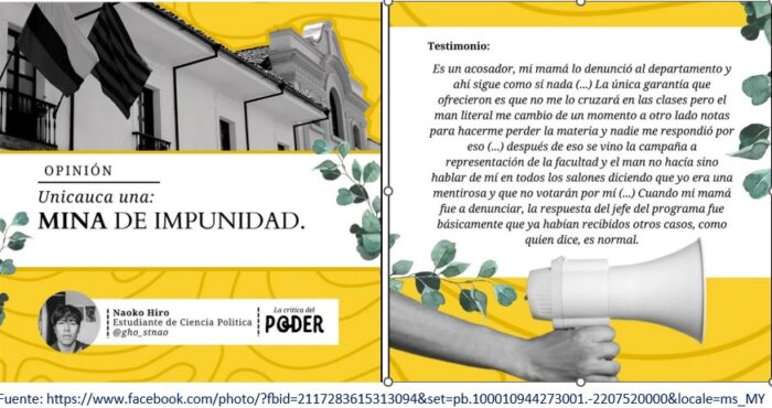  - Docente de planta de Unicauca en el ojo del huracán por falso acoso sexual