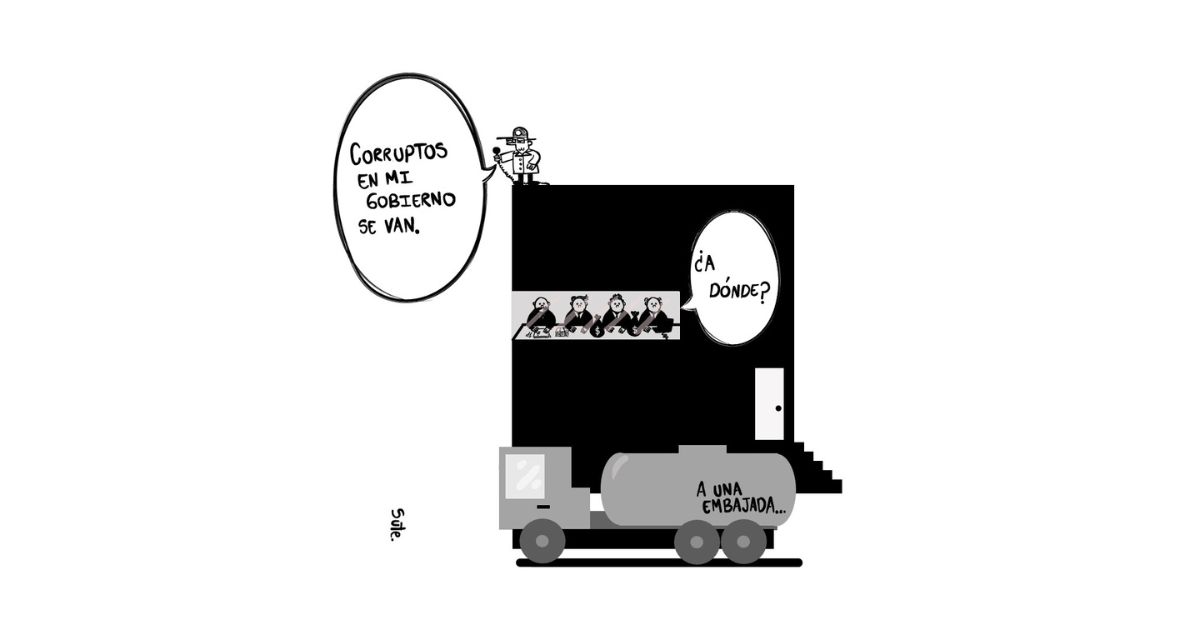 Caricatura: Todo el peso de la ley