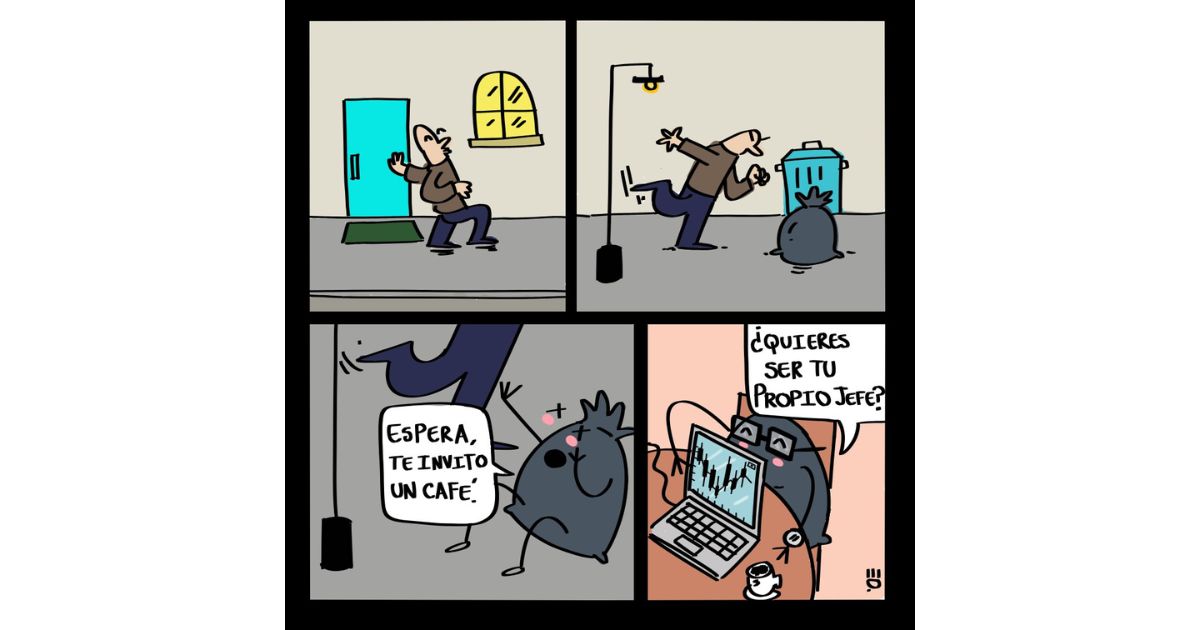 Caricatura: Libertad financiera