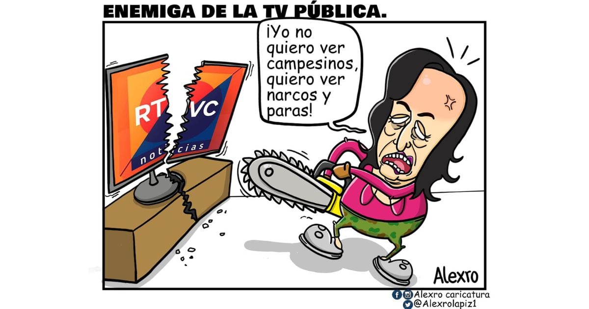 Caricatura: Enemiga de la TV pública