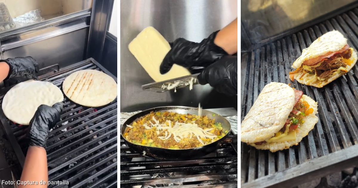Así son las arepas con carne más grandes de Bogotá; miden casi 30 cm y son muy baratas