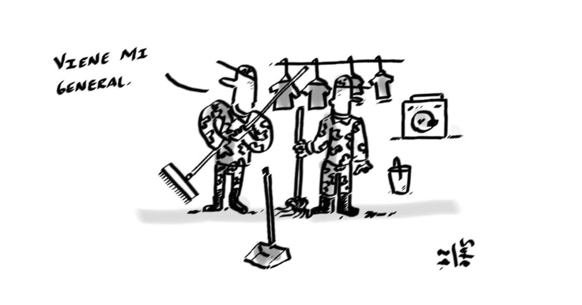Caricatura: Viene mi general