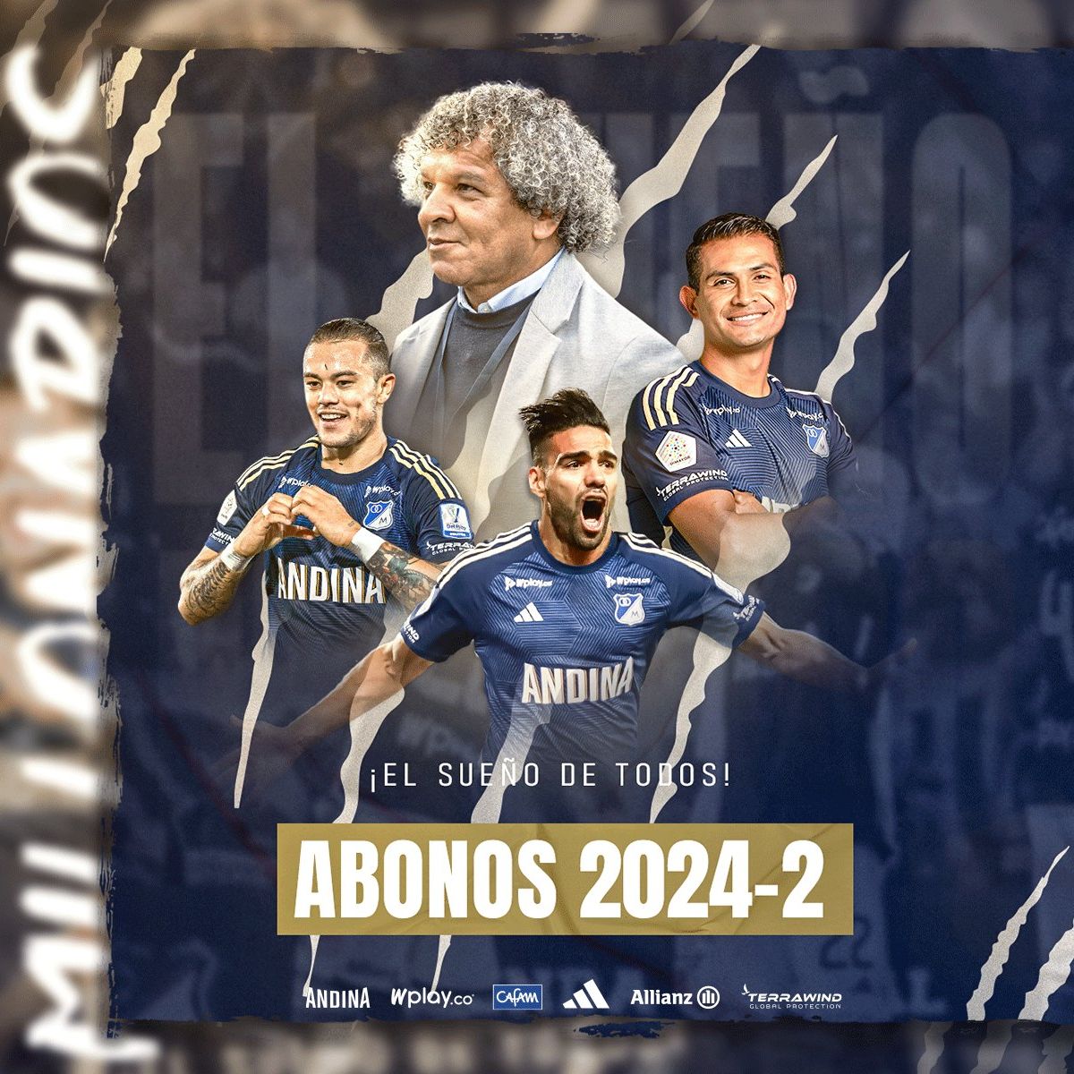 Abonos de Millonarios Falcao Liga BetPlay